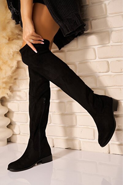 Joana Cizme de iarnă Sakinah negre din piele întoarsă artificială