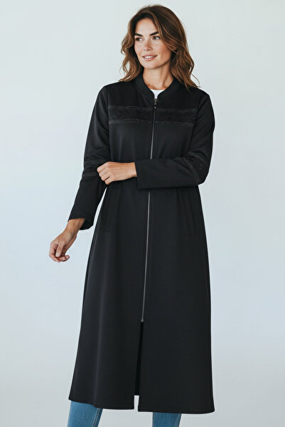 ECE GİYİM Women's Seasonal Hat with Front Zipper and Patterned Pockets