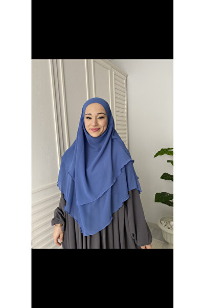 Hijab 3 katlı kısa sufle tesettür khimar hac umre