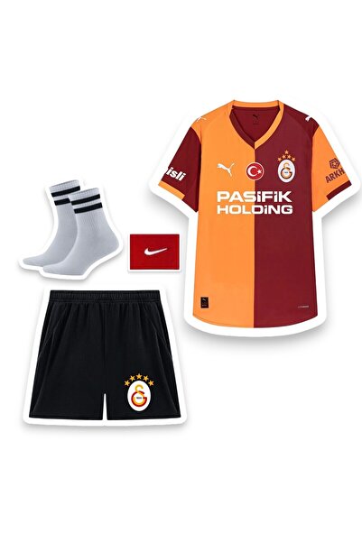 Quaxram SÂNÊ 10. G'âlâtâ.sârây Yeni Sezon Çocuk Futbol Forması 4'lü Set PARÇALI