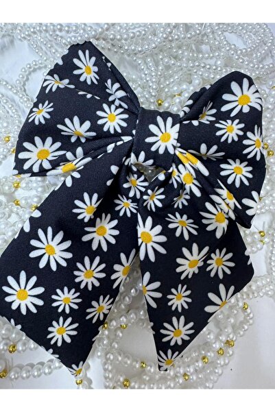 AresTokaAksesuar Țesătură creponată cu model margarete, cu cataramă automată ...