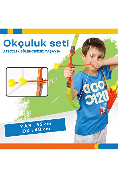 TRENDZONE Oyuncak Okçuluk Oyun Seti 3 Vakumlu Ok + Yay + Sadak
