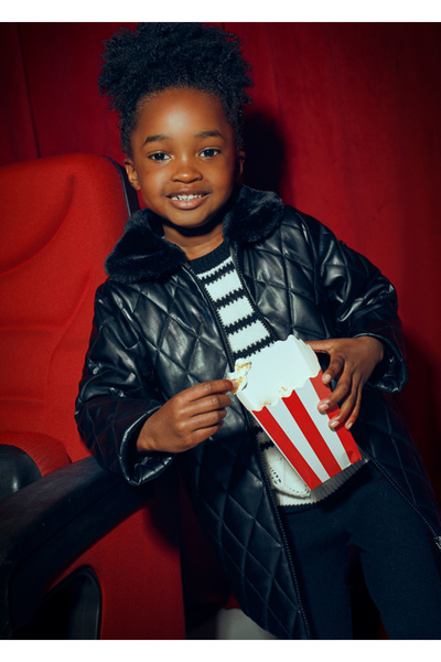 MAYORAL 4445-65 KIZ ÇOCUK SİYAH YUMUŞAK MONT