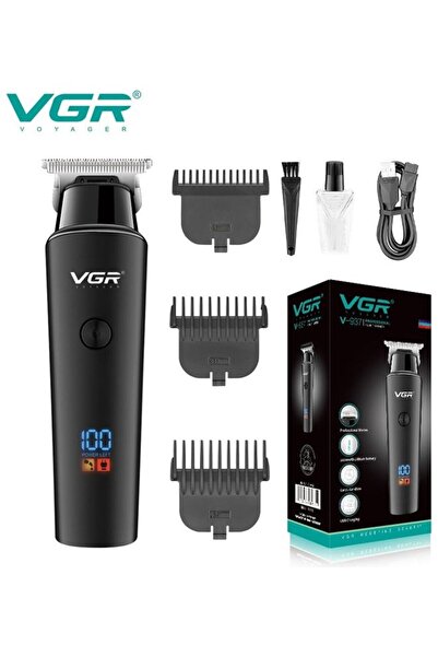 VGR ماكينة حلاقة الشعر الاحترافية V-937 لاسلكية مع شاحن USB وشاشة LED للرجال