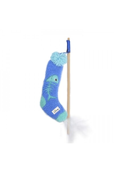 Golden cat SOCK CUDDLER - SOCK WAND FISH ( BLUE )