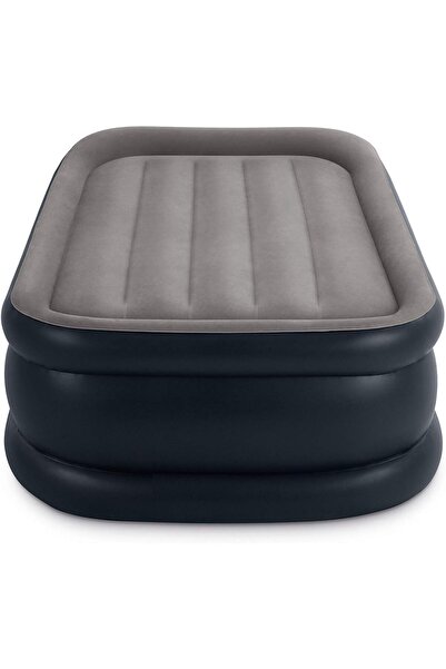 Intex Single Size Fiber-Tech Deluxe Pillow Rest Airbed with Built-in Electric Pump-64132