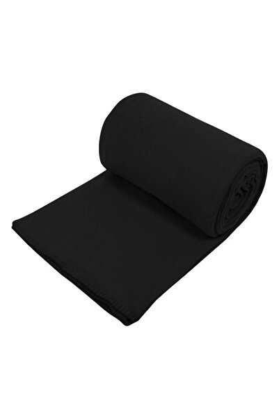 ELITECOMMERCEMARKET Black Fleece Blanket 220x150cm