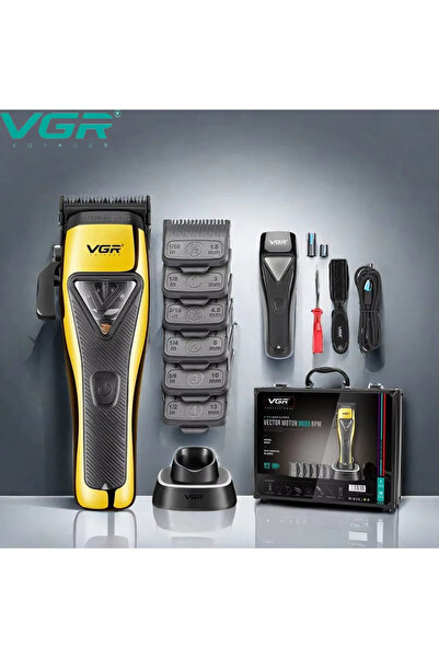 VGR V-015 Profesyonel Şarjlı Saç Kesme Makinesi - 9000 RPM Motor, DLC Kaplama...
