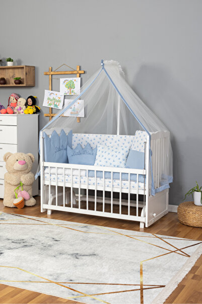 BamgidooMobilya Doğal Ahşap Beşik Anne Yanı Sallanır 70X130 - NAKIŞLI Uyku Se...