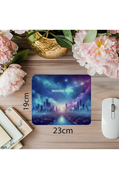 Wisdom Rain Imagine More Mousepad pe City Silhouette - 19x23 cm 2 mm dreptunghiulară importată imprimată mouse pad