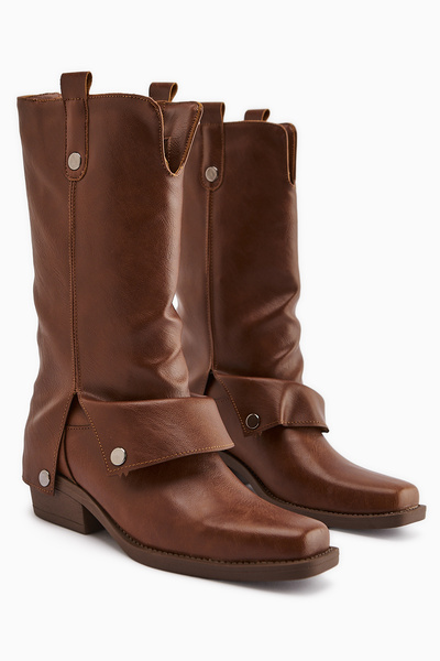 Limoya Γυναικείες μπότες Fadia Taba με φυσούνα στη μύτη