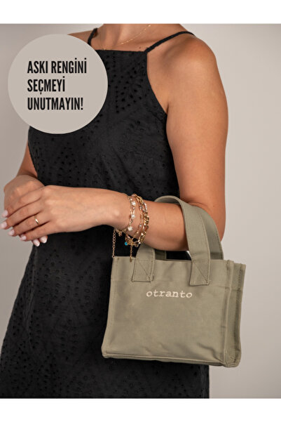 Otranto Company Luna Mumlu Kanvas Çanta - Nehir Yeşili