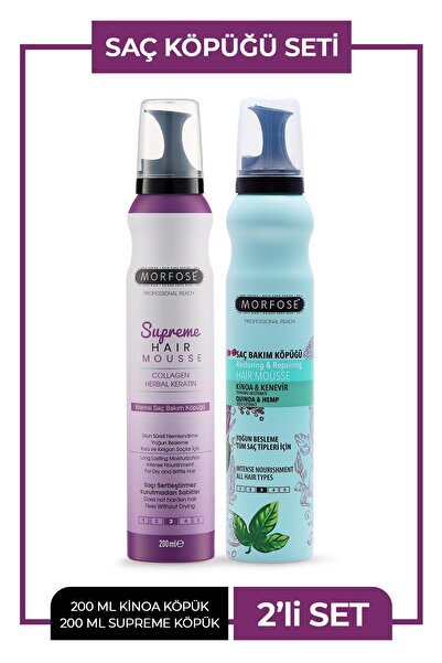 Morfose Saç Köpüğü 2 li Set Supreme+Kinoa