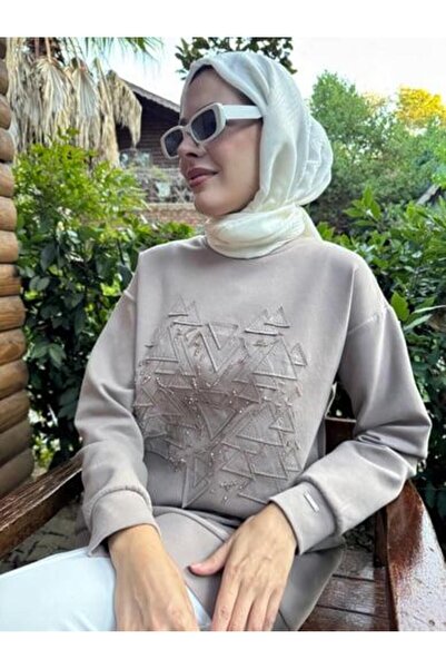 Moodbasic Embroidered Stone-Set Tencel Tunic