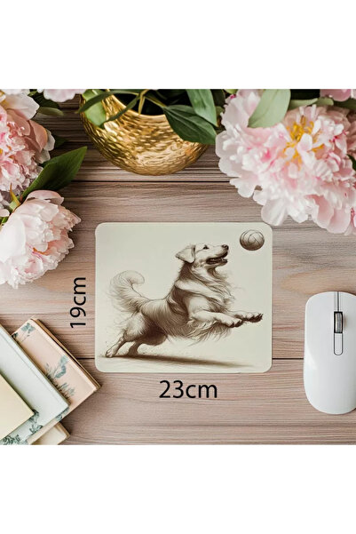 Wisdom Rain لوحة ماوس Golden Charcoal في وضعية ديناميكية - 19 × 23 سم 2 مم مستطيلة مطبوعة مستوردة