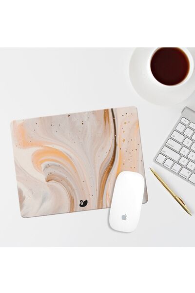 FenerciHediyelik لوحة ماوس مستطيلة منقوشة باللون البني الفاتح