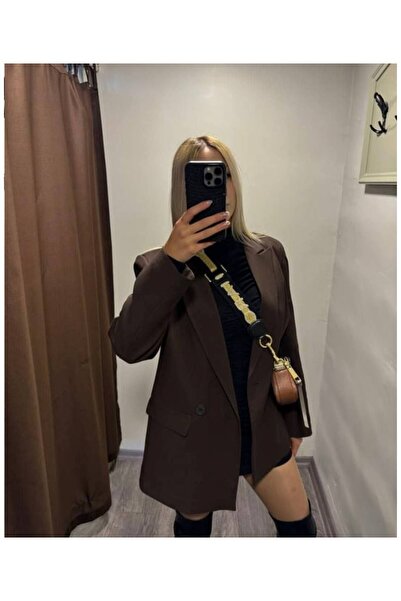 Lovely butik İKİ DÜĞMELİ OVERSİZE BLAZER CEKET TOK KUMAŞ