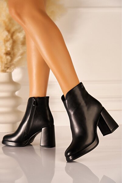 Joana Черни боти на глезена от изкуствена кожа Gineva
