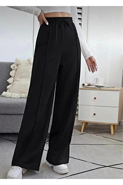 Eşofmancım Γυναικείο φαρδύ παντελόνι με ρέλι
