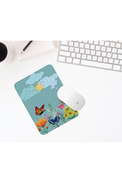 FenerciHediyelik لوحة ماوس مع دعم للمعصم من سلسلة أنيقة من الزهور