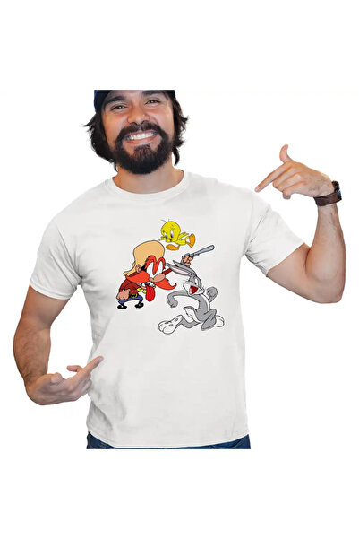 OEM Tricou Barbati Yosemite Sam Tweety Bug Bunny Iepure