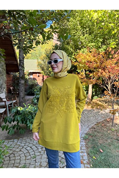 Moodbasic Embroidered Stone-Set Tencel Tunic