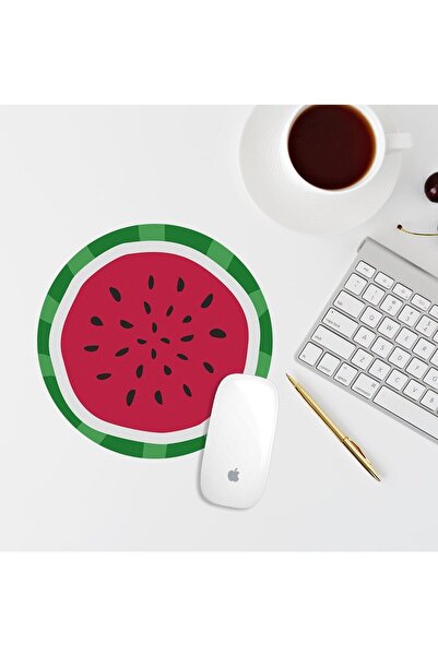 FenerciHediyelik لوحة ماوس مستديرة مزينة برسومات البطيخ