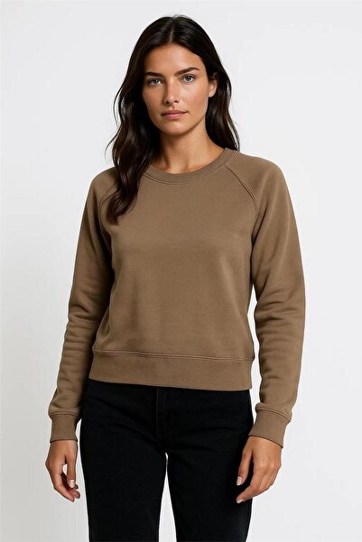 WeShaya Суитшърт с рагланови ръкави, ребристи детайли, велосипедна яка и трилентов шарж