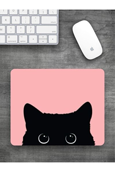FenerciHediyelik لوحة ماوس مستطيلة مطبوعة على شكل قطة وردية