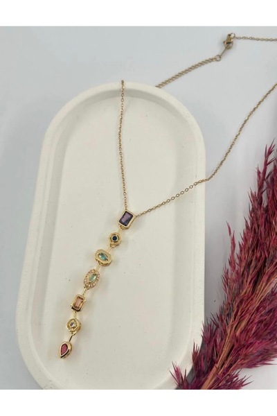 Solvia Officiall Stainless Tarnish-Free 7 Element Y Necklace Stylish Design M...