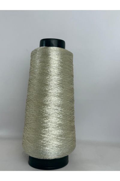 Pİ Yarn خيط شبكي لامع بلون كريمي