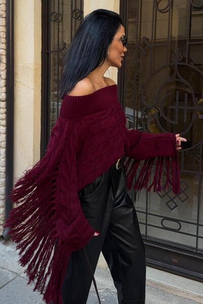 Lijuri Pulover Aidan cu decolteu cu ciucuri 1276-15 R1-K-K2