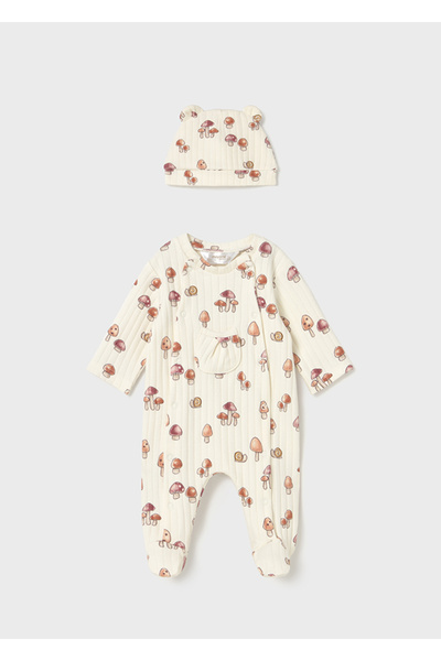 MAYORAL 2705 VAINILLA BEBEK TULUM ŞAPKA SET