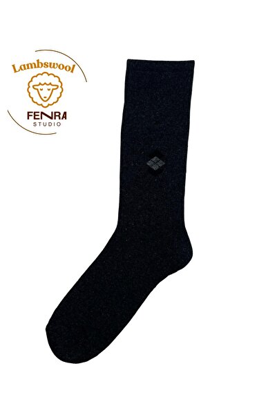 FENRA STUDIO Men's Winter Thermal Wool Lambswool Full Terry Warm Anthracite O...