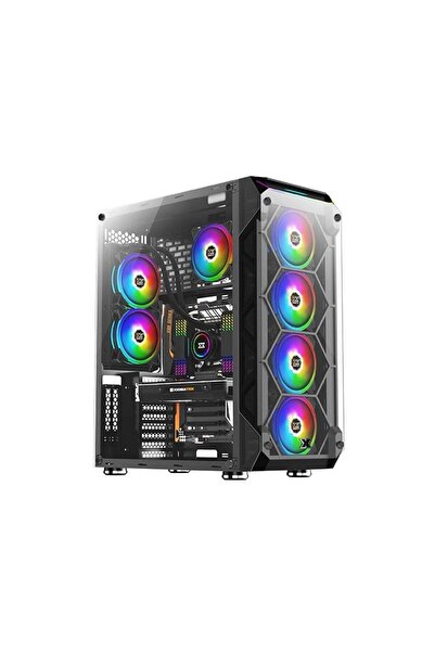 Xigmatek Overtake Computer Case EATX, USB3.0x2+USB2.0x2, Front And Left And Right Tempered Glass, Ra