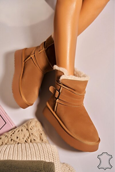 Joana Κομψές Γυναικείες Καφέ Σουέτ Μπότες - Τακούνι 8εκ.