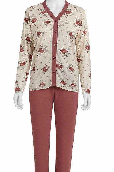 Glisa Women's Long Sleeve Soft Floral Print Pajama Set