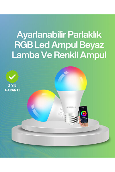 UCUZTEKNO Uzaktan Kumandalı Akıllı LED Ampul, Enerji Tasarruflu