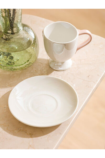 LC Waikiki LCW HOME Pembe Fiyonk Baskılı 2 Kişilik Porselen Kahve Fincan Takımı 90 Ml