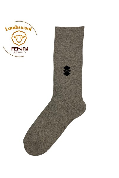 FENRA STUDIO Men's Winter Thermal Wool Lambswool Full Terry Warm Beige Outdoo...