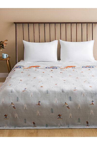 LC Waikiki Özmarka New Season Printed Double Blanket 200X220 cm
