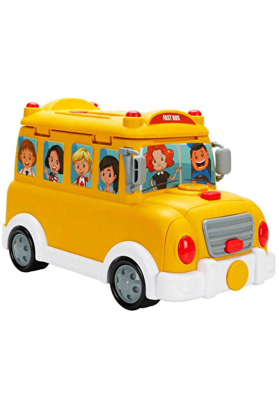 TOYFEST Little Chef 2in1 School Bus Shop Play Set with Sound and Light 34 Pieces