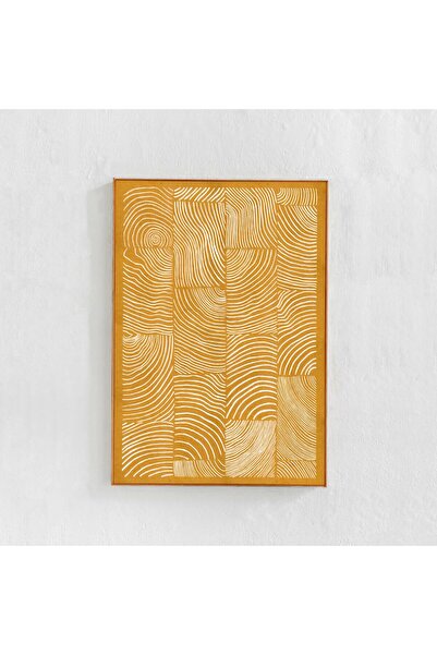 NinaStore Sarı sanat: Soyut sanat, poster. Hardal sarısı sanat, bohem, duvar ...