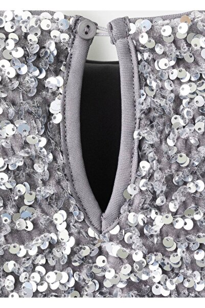 MANGO Baby Uzun kollu payetli elbise