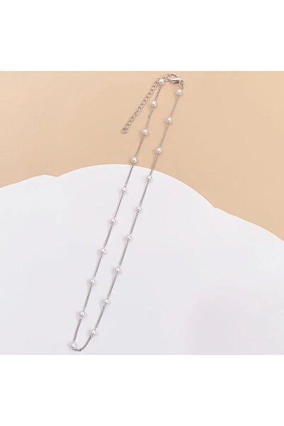 GlaMLo Accessories Colier subțire cu perle mici