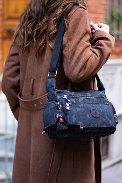 Sanmorris COLORFULLBAG Kadın Suya Dayanıklı Çok Gözlü Ayarlanabilir Çapraz As...