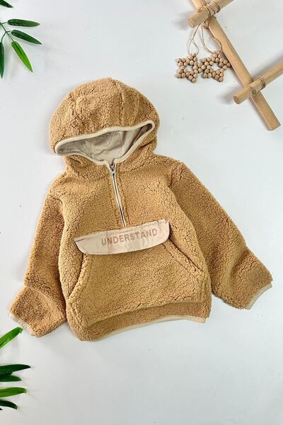 Minigimin Cicileri Hanorac unisex pentru copii din fleece cu detaliu de buzun...