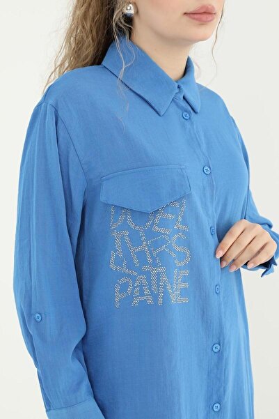 Puane Stone Detailed Tunic/Shirt Soft Textured Fabric Puane 10401