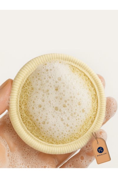 miraluni Natural Pumpkin Fiber Facial Exfoliating Sponge – Skin Revitalizing Natural Product