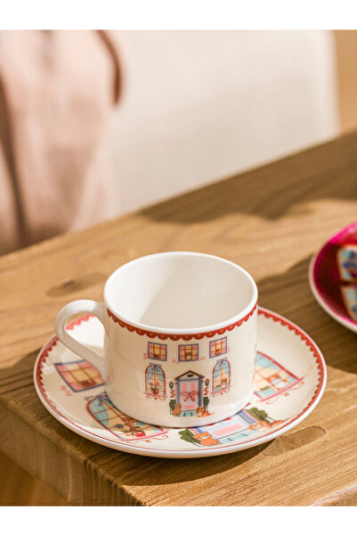 LC Waikiki 2-Person Porcelain Coffee Cup Set 90 ml (W5)